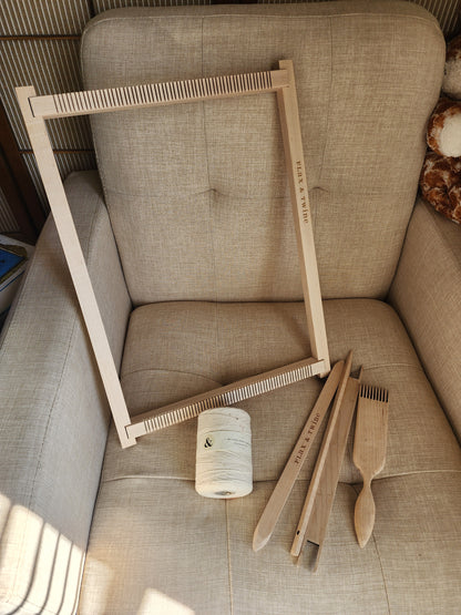 Destash // Flax & Twine Frame Loom and Beater Comb (Full Set)