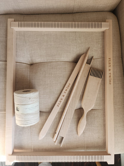 Destash // Flax & Twine Frame Loom and Beater Comb (Full Set)