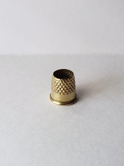 Brass Open Top Thimble (Gold)