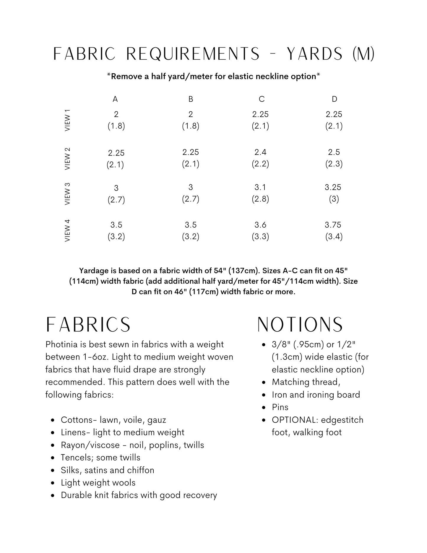 Original Photinia Top & Dress PDF Sewing Pattern